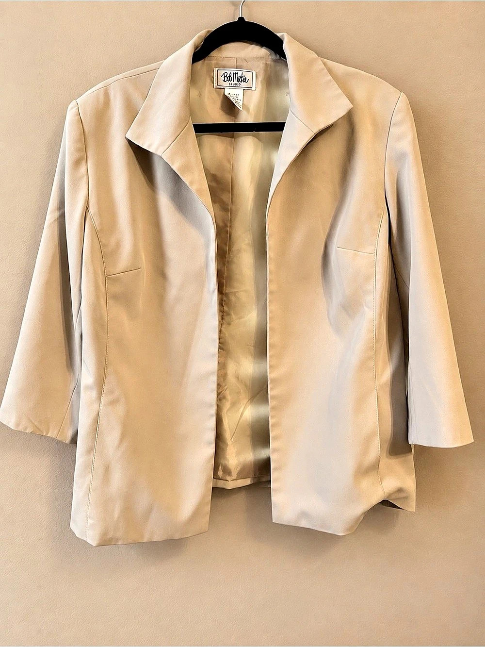 Bob Mackie Beige Blazer Jacket Small